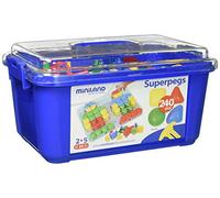 Miniland Miniland95072 Super Pegs Set in Container (240-Piece)