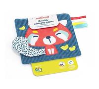 Miniland papel crujiente para bebés Panda Rojo. Juego de estimulación sensorial para niños de 0 a 6 meses. Colección Feel to Learn.