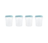 Miniland Set 4 Hermisized Ocean 250ml. Pack of 4 Hermetic Graduated Safe, Resistant and Suitable for Dishwasher, Microwave and Freezer. Terra Collection.