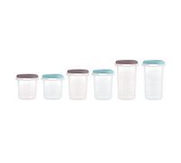 Miniland Set 6 Hermisized Terra. Pack of 6 Graduated hermetics (200, 250 and 330ml) Safe, Resistant and Suitable for Dishwasher, Microwave and Freezer. Terra Collection.