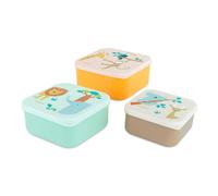 Miniland - Set of 3 Kids Lunch Boxes, Stackable Food Containers, Dishwasher Safe and BPA-Free (Jungle)