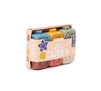 MINILAND - Soft Activity Cubes: Silicone Sensory Cubes for Babies with Textures, Sounds, and Reliefs for Multisensory Play, From 6 Months