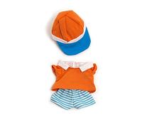 Miniland Warm Weather Polo Set for 21 cm Dress for 21 cm Dolls, Orange (31681)