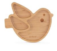 MINILAND. Wooden Plate Chick. Wooden Plate with Silicone Base for BLW