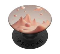 Minimal Abstract Desert Planet Landscape Illustration Art PopSockets Adhesive PopGrip