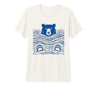 Minimal Bear in Water Art Premium T-Shirt