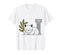 Minimal Cat Line Art Modern Greek Inspired Design T-Shirt
