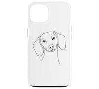 Minimal Dachshund Face Line Art Wiener Dog Case for iPhone 13