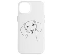 Minimal Dachshund Face Line Art Wiener Dog Case for iPhone 14 Plus