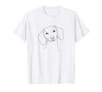 Minimal Dachshund Face Line Art Wiener Dog T-Shirt
