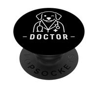 Minimal Dog Doctor Medical Career Graphic PopSockets Adhesive PopGrip