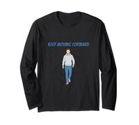 Minimal Forward Motion Mindset Walking Illustration Long Sleeve T-Shirt
