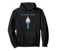 Minimal Forward Motion Mindset Walking Illustration Pullover Hoodie