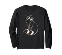 Minimal Fox Line Art Elegant Woodland Style Long Sleeve T-Shirt