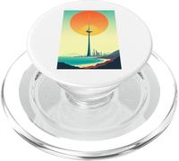 Minimal geometric retro space posters with gradients artdeco PopSockets PopGrip for MagSafe