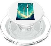 Minimal geometric retro space posters with gradients artdeco PopSockets PopGrip for MagSafe