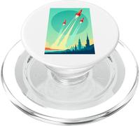 Minimal geometric retro space posters with gradients artdeco PopSockets PopGrip for MagSafe