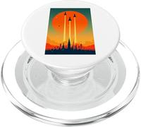 Minimal geometric retro space posters with gradients artdeco PopSockets PopGrip for MagSafe