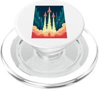 Minimal geometric retro space posters with gradients artdeco PopSockets PopGrip for MagSafe
