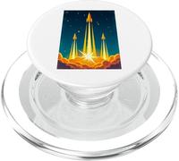 Minimal geometric retro space posters with gradients artdeco PopSockets PopGrip for MagSafe
