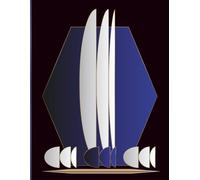 Minimal Geometric Sailboat Studio Sketchbook: 120 Blank Pages | Large Format 8.5 x 11 Blank Sketchbook | Modern Coastal Geometric Cover for Drawing, ... Illustration, and Creative Ideas