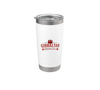 Minimal Gibraltar National Day Flag Castle Logo Design Stainless Steel Insulated Tumbler