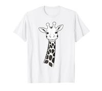 Minimal Giraffe Line Art Peekaboo Animal Design T-Shirt