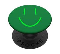 Minimal Happy Icon Design Green Retro Positive Mood Graphic PopSockets Adhesive PopGrip