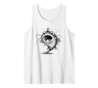 Minimal Line Art Minimalist Abstract Sketch Scribble Catfish Tank Top