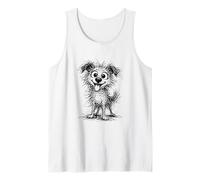 Minimal Line Art Minimalist Abstract Sketch Scribble Dog Tank Top