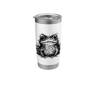 Minimal Line Art Minimalist Abstract Sketch Scribble Frog Stainless Steel Insulated Tumbler