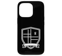 Minimal Map Grid Shield Symbol Graphic Case for iPhone 13 Pro