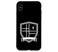 Minimal Map Grid Shield Symbol Graphic Case for iPhone XS Max