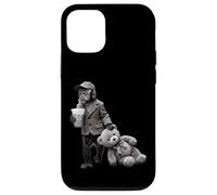 Minimal Monkey Portrait with Vintage Style Case for iPhone 12/12 Pro