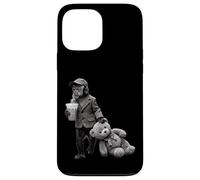 Minimal Monkey Portrait with Vintage Style Case for iPhone 13 Pro Max