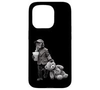 Minimal Monkey Portrait with Vintage Style Case for iPhone 15 Pro