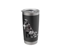 Minimal Monkey Portrait with Vintage Style Stainless Steel Insulated Tumbler