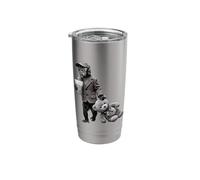 Minimal Monkey Portrait with Vintage Style Stainless Steel Insulated Tumbler