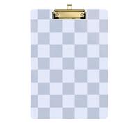 Minimal Mono Emboss Gingham Patient Clipboard Waterproof for Trainers Softball Notes Teacher Size 9 x 12