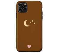 Minimal Moon Stars Pink Heart Aesthetic Pastel Art Case for iPhone 11 Pro Max