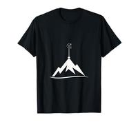 Minimal Mountain Signal Summit Line Graphic T-Shirt