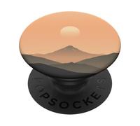 Minimal Mountain Sunrise Zen Landscape Calm Scene PopSockets Adhesive PopGrip
