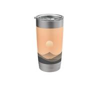 Minimal Mountain Sunrise Zen Landscape Calm Scene Stainless Steel Insulated Tumbler