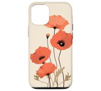 Minimal Poppy Flower Boho Floral Cute Aesthetic Case for iPhone 12/12 Pro