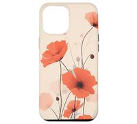 Minimal Poppy Flower Boho Floral Cute Aesthetic Case for iPhone 12 Pro Max