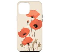 Minimal Poppy Flower Boho Floral Cute Aesthetic Case for iPhone 12 Pro Max