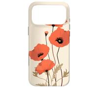 Minimal Poppy Flower Boho Floral Cute Aesthetic Case for iPhone 17 Pro Max