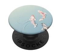 Minimal Relaxing Koi Fish Japanese Animal Print Pattern Art PopSockets Swappable PopGrip