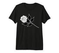 Minimal Rose Blackwork Tattoo Premium T-Shirt
