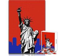 Minimal Statue of Liberty Jigsaw for Adults1000 Pieces Interactive Learning Fun Activity Heartwarming Memorable Present Size 50x75cm